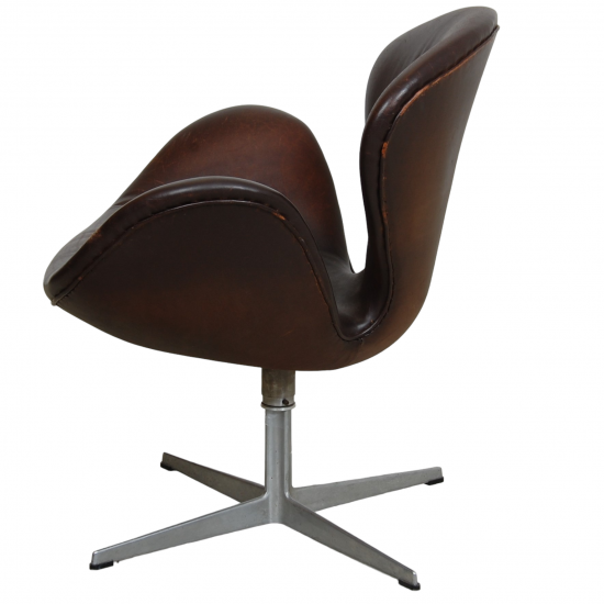 K b Vintage Arne Jacobsen svane i brun l der CPH Classic